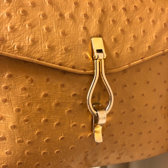 Lederer De Paris Vintage Ostrich Accordion Handbag - Picture 7 of 8